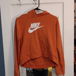 Nike Burnt Orange Cropped Hoodie